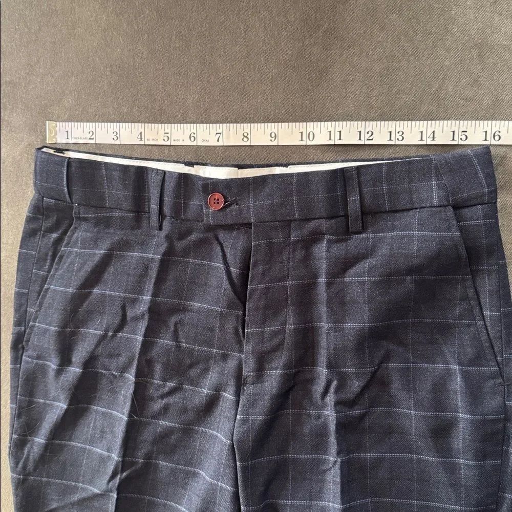 Men’s Plaid 3 Piece Suit One Button Closure Notched Lapel Jacket 34 Pants 32 NWT - Picture 11 of 14